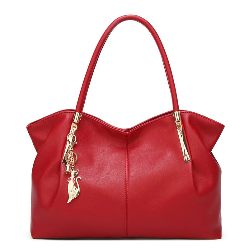 Elegant Leather Tote With Classic Handle (Elegante Tasche Aus Echtleder Im Klassischen Stil)