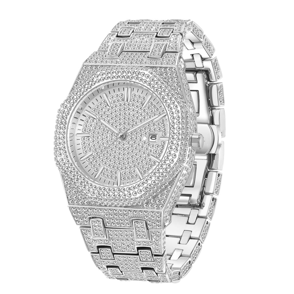 Luxury Watch – Diamonds & Arabic Indices (Luxusuhr mit Diamanten und arabischen Zahlen)