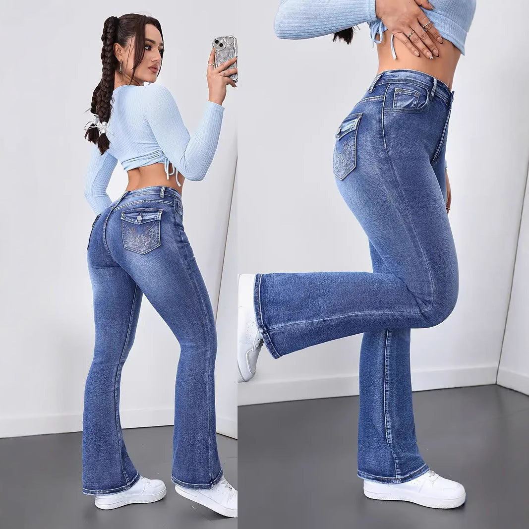 High-Fashion Slim Flared Pants (Figurbetonte Hose im High-Fashion-Style)