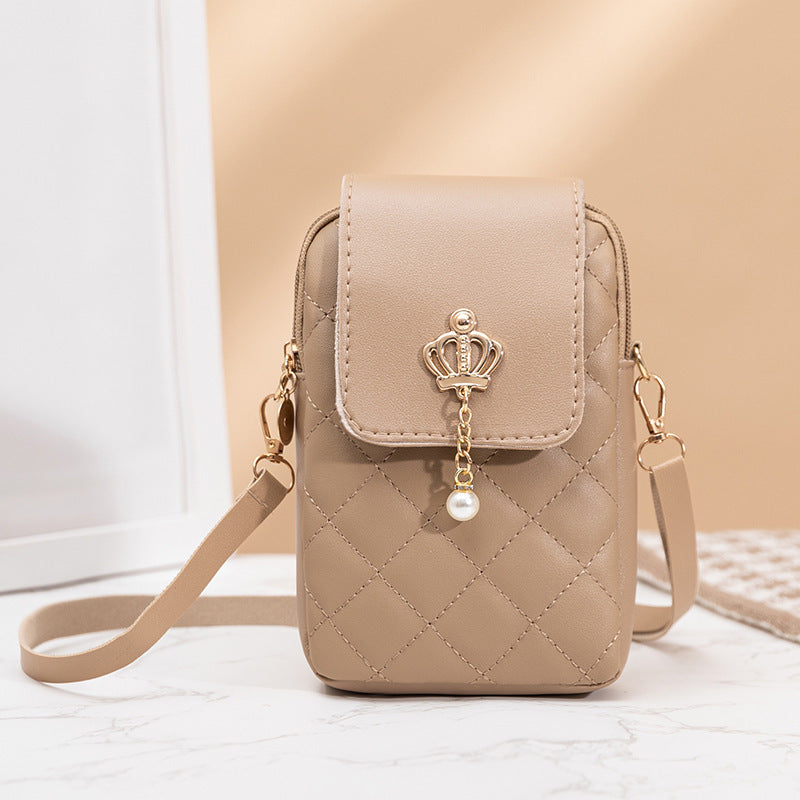 Luxury Square Bag with Pearl Details (Elegante Quadratische Schultertasche Mit Perlenschmuck)