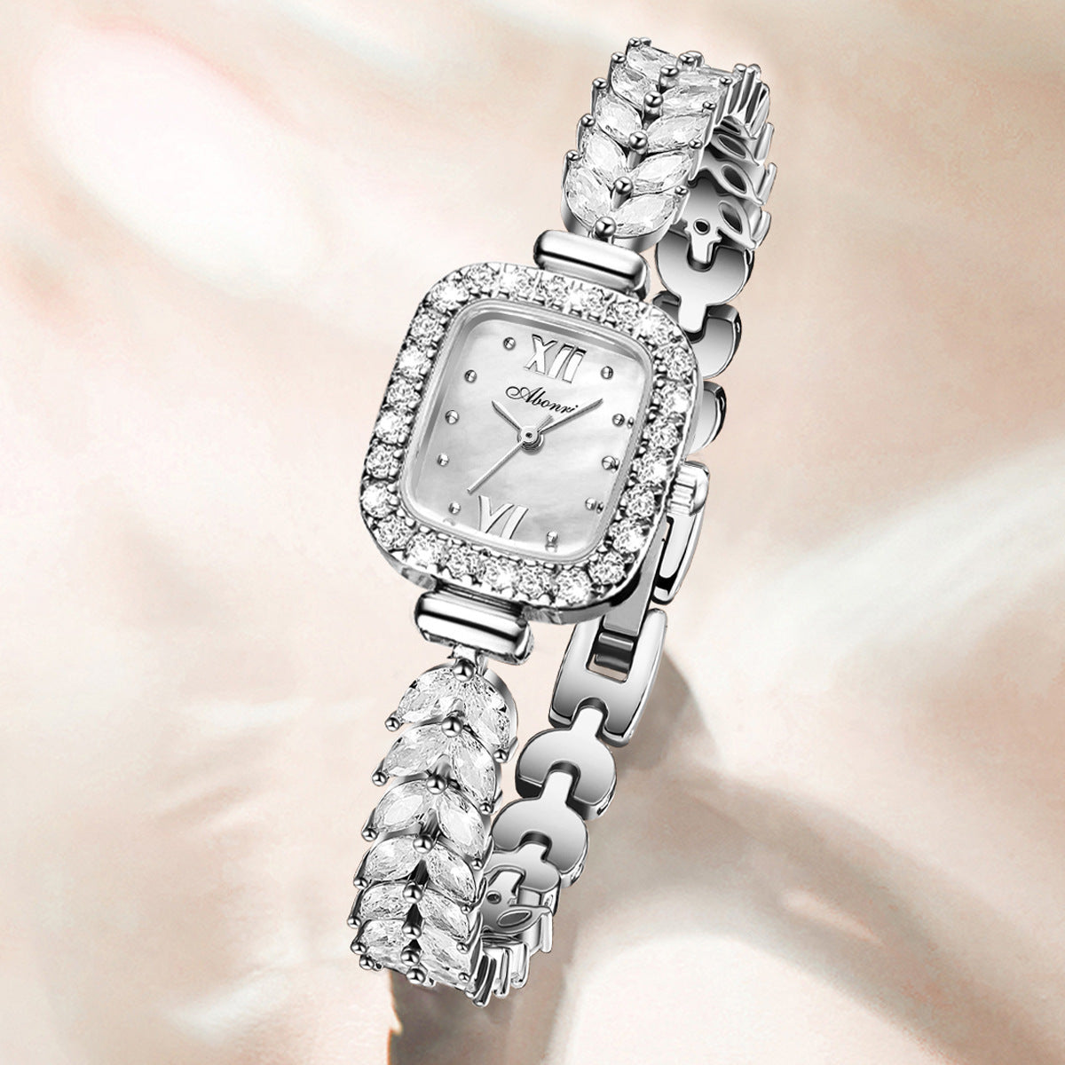 Delicate Luxury Jeweled Quartz Watch (Feine Luxusuhr – Quarzwerk mit Edelsteinbesatz)