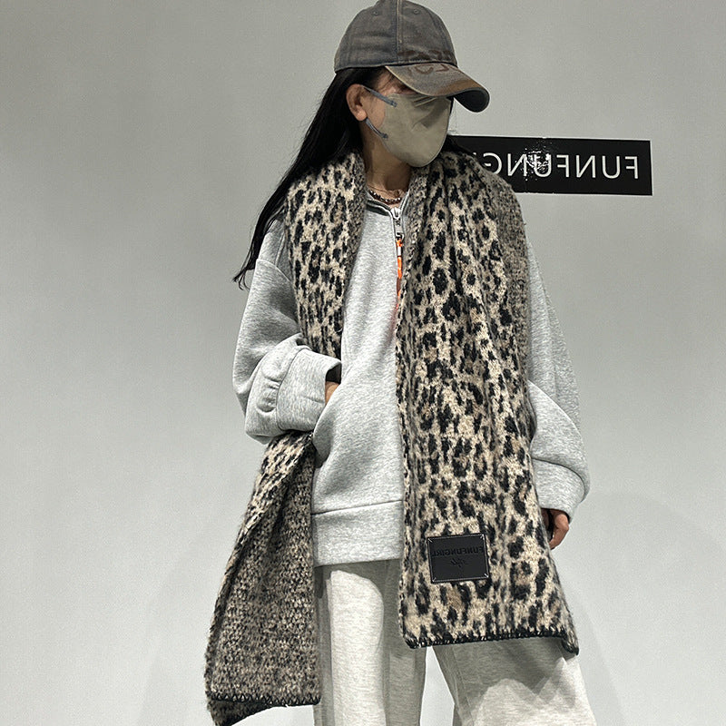Leopard Print Fashion Scarf (Modischer Schal Mit Leopardenmuster)