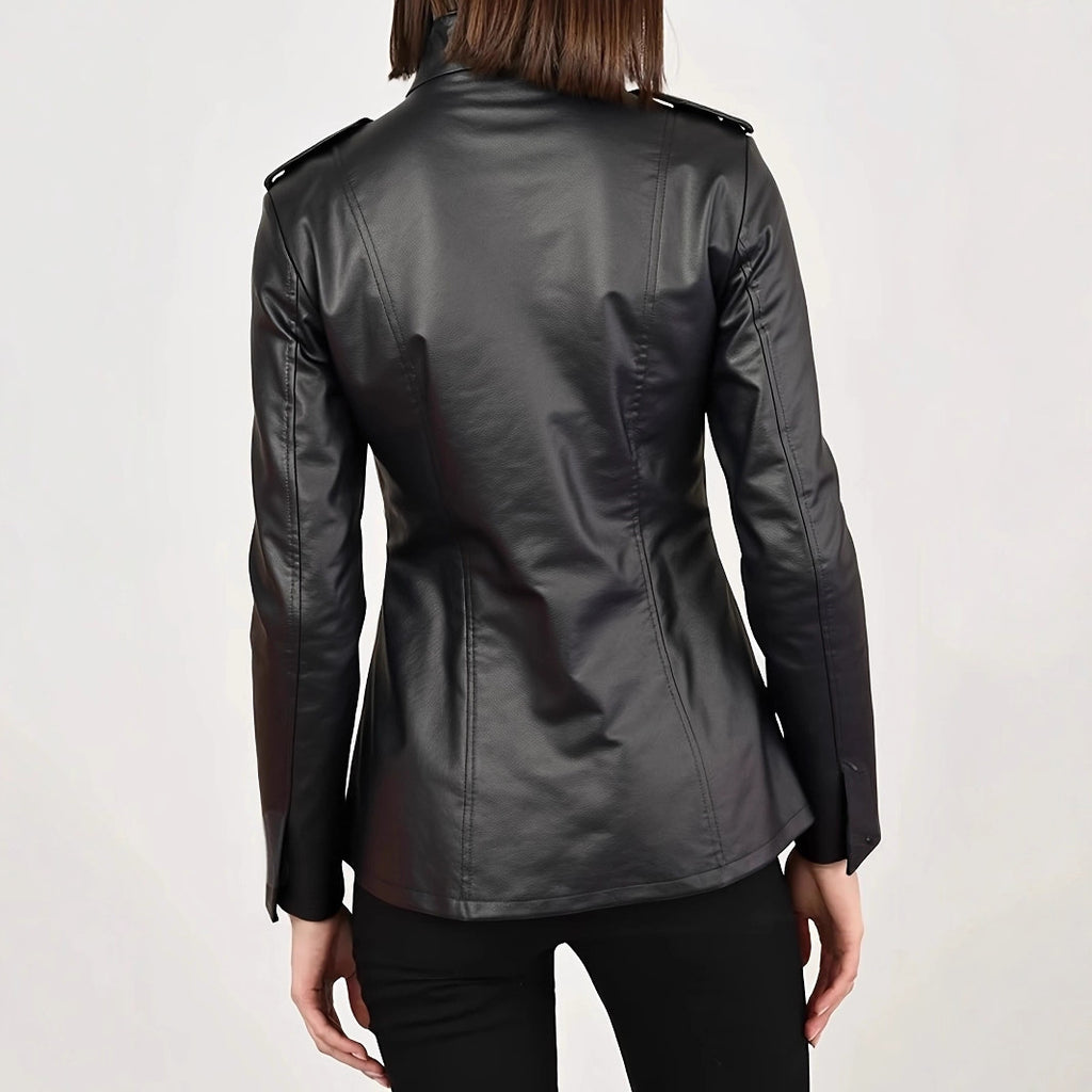 Black Leather Coat (Schwarze Lederjacke)