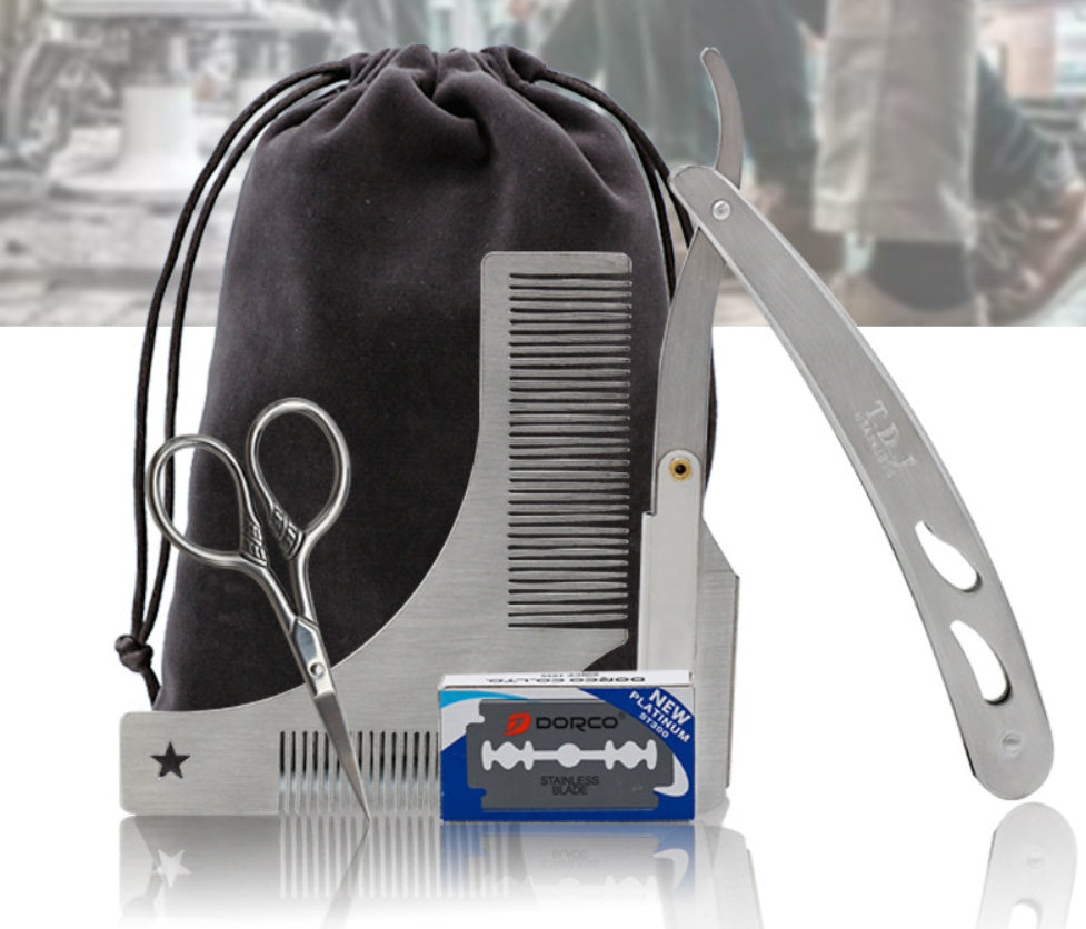 Beard Care Set – Complete Grooming Kit For Men (Bartpflege-Set – Alles Für Einen Gepflegten Gesunden Bart)