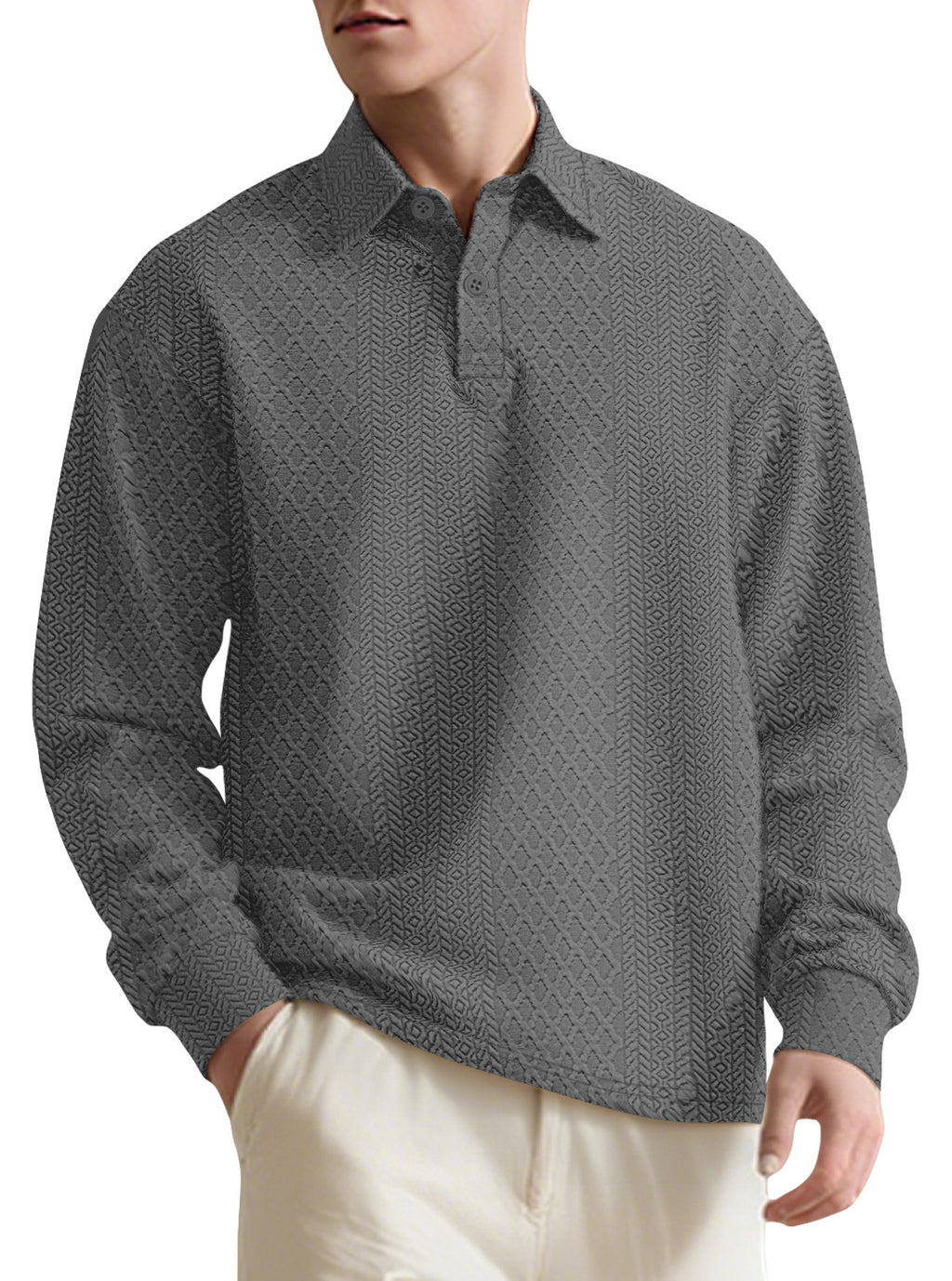 Modern Jacquard Polo Knit (Moderner Jacquard-Polo-Pullover)