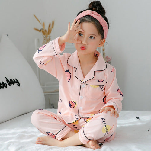 Children’s Pajamas – Thin Cotton, Cute Print Outfit (Kinder-Pyjama – Dünne Baumwolle, Niedliches Druck-Outfit)