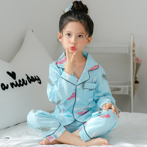Children’s Pajamas – Thin Cotton, Cute Print Outfit (Kinder-Pyjama – Dünne Baumwolle, Niedliches Druck-Outfit)