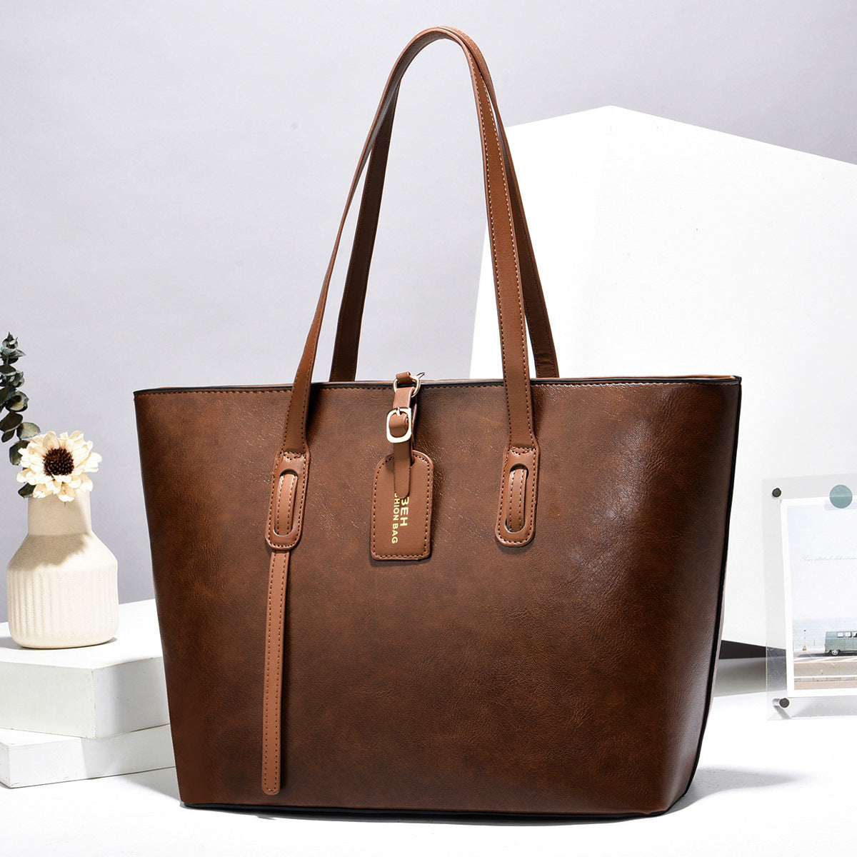 Classic Leather-Pattern Fashion Bag (Klassische Tasche mit Lederlook im Fashion-Stil)