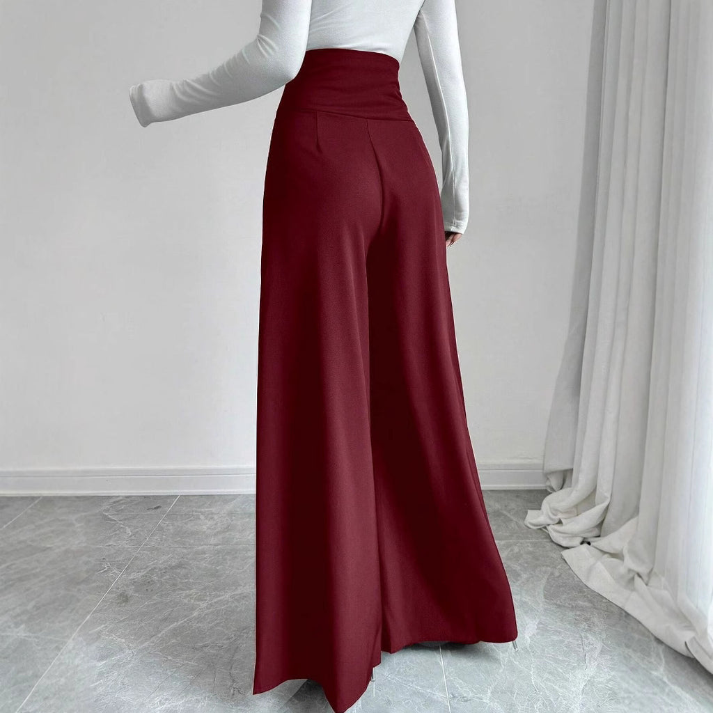 Elegant Wide-Leg Trousers - Tummy-Slimming Effect (Elegante Weite Hose - Bauchweg-Effekt)