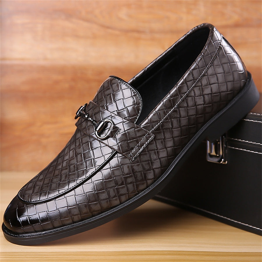 Fashionable Men’s Snake-Pattern Leather Shoes (Modische Herrenschuhe aus Leder im Schlangenmuster)