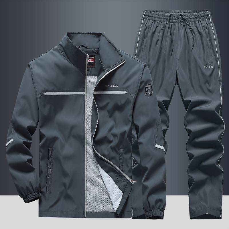 Relaxed Lapel Tracksuit – Breathable & Modern Look (Locker Geschnittener Trainingsanzug)