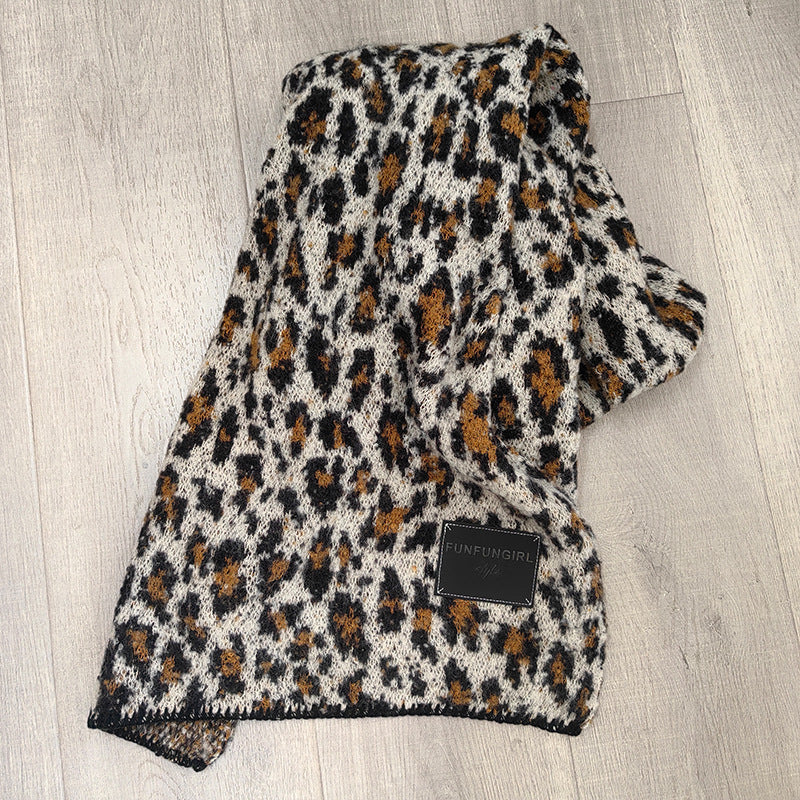 Leopard Print Fashion Scarf (Modischer Schal Mit Leopardenmuster)