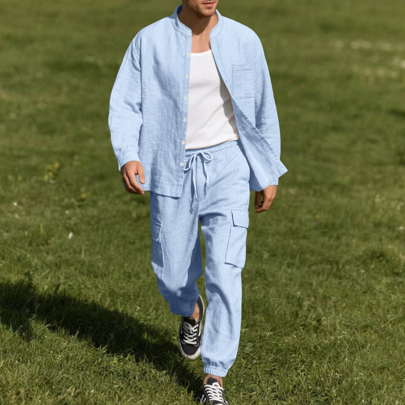 Breezy Resort Set – Lightweight Cardigan & Pants (Luftiges Resort-Set – Leichter Cardigan Mit Passender Hose)