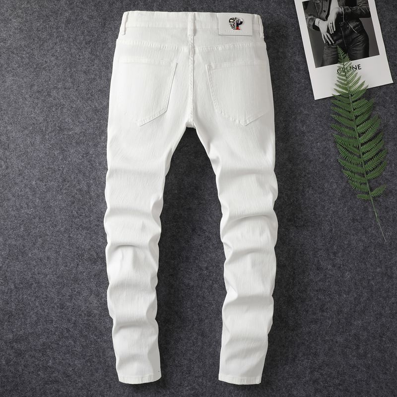 Ripped Fashion White Jeans (Modische Weisse Jeans mit Rissen)