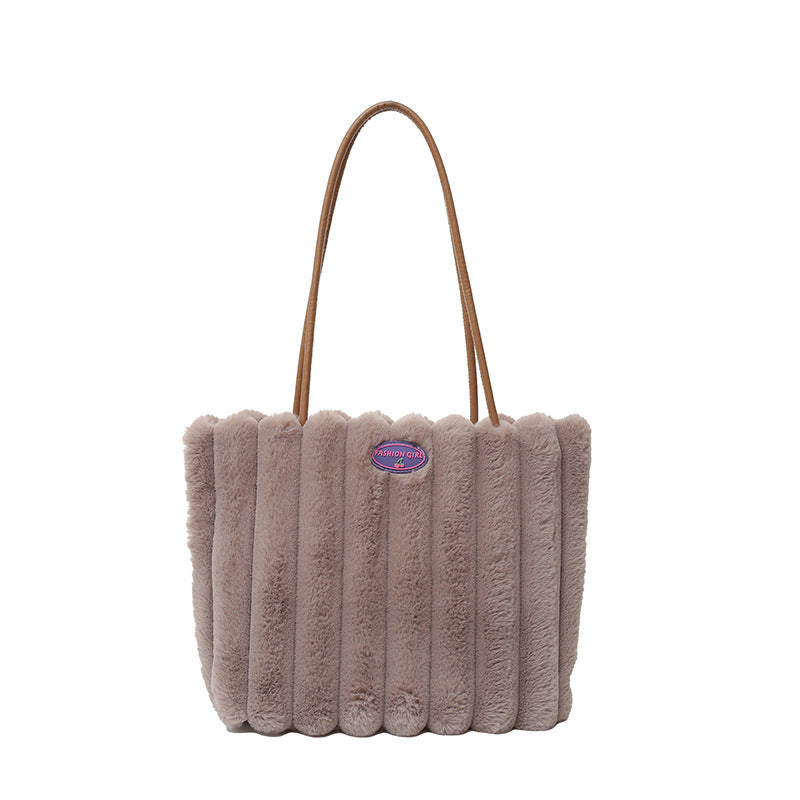 Velvet Luxe Tote - Plush Fur (Samt Luxus-Tasche - Weiches Fell)