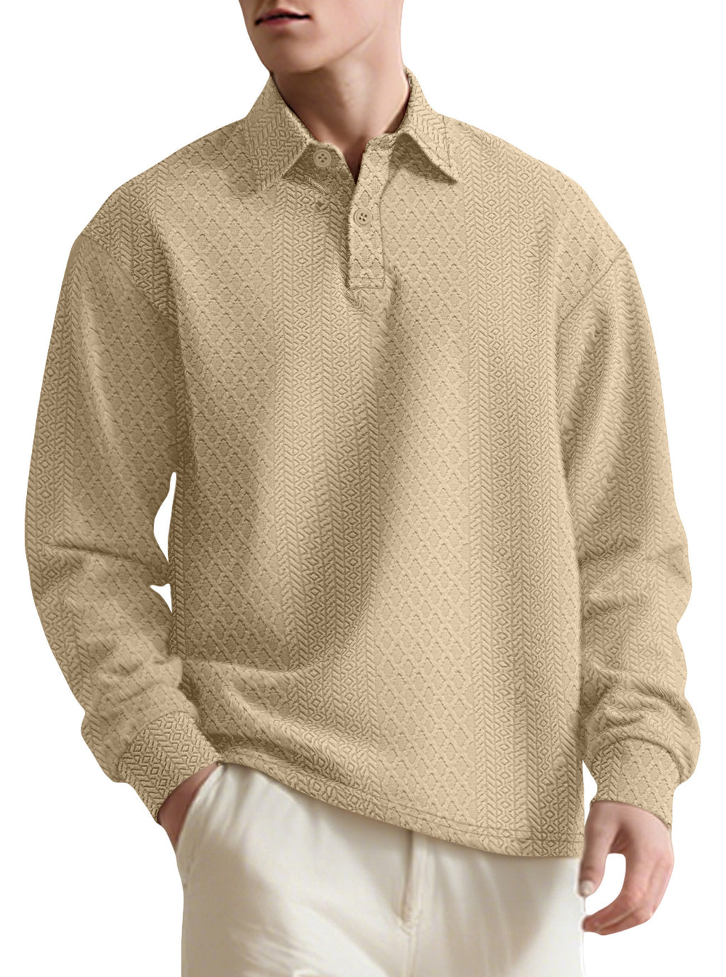 Modern Jacquard Polo Knit (Moderner Jacquard-Polo-Pullover)