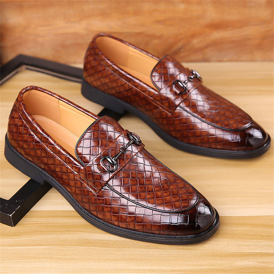 Fashionable Men’s Snake-Pattern Leather Shoes (Modische Herrenschuhe aus Leder im Schlangenmuster)
