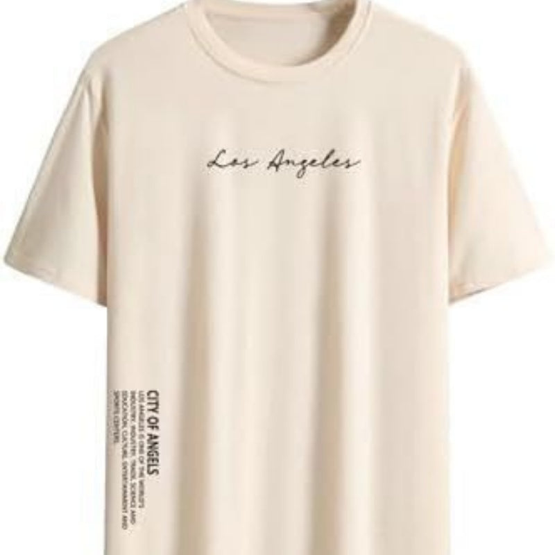 Loose Los Angeles T-Shirt with Elegant Print (Lockeres T-Shirt mit Eleganter LosAngeles-Aufschrift)