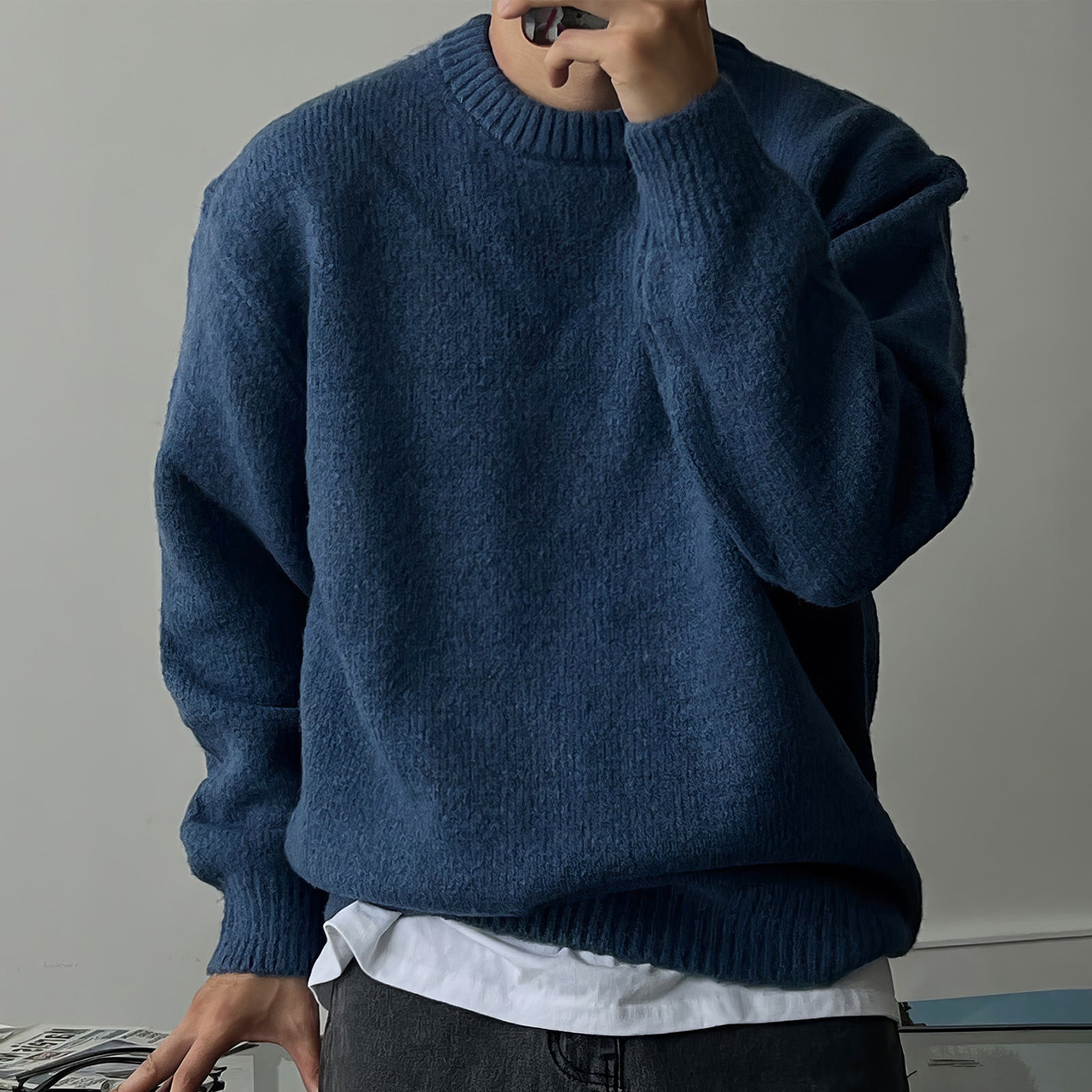 Modern Oversized Knit Sweater – Relaxed Fit (Cooler Oversized-Strickpullover Im Modernen Design)