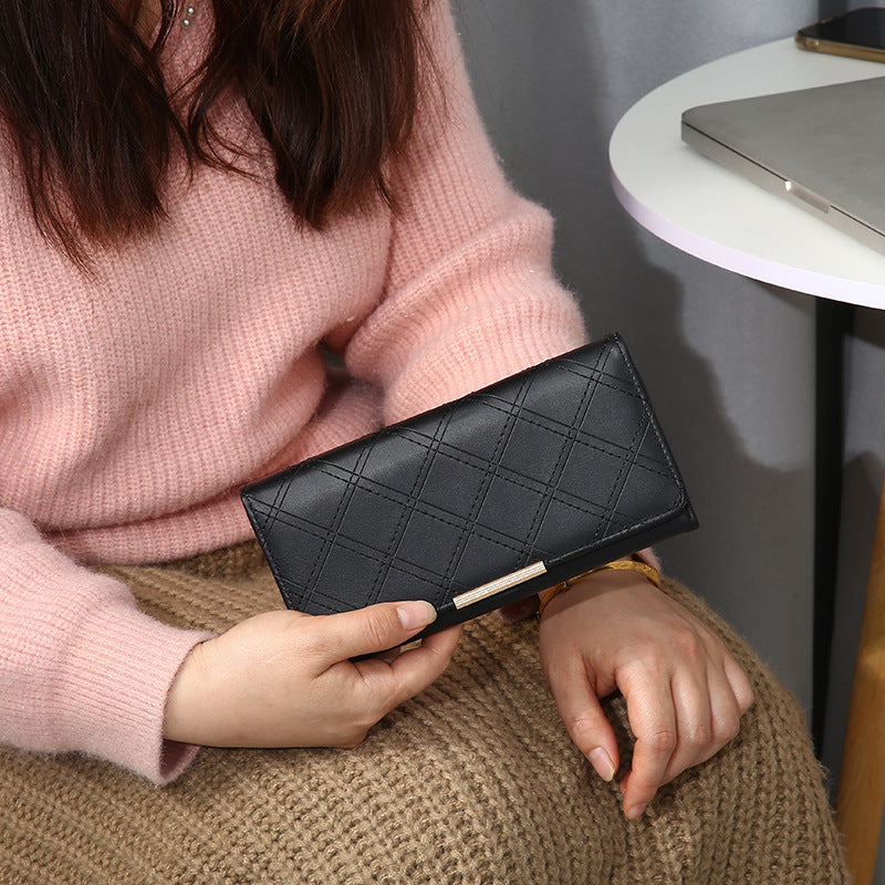 Luxury Embroidered Rhombus Wallet (Luxuriöser Geldbeutel Mit Feiner Stickerei)