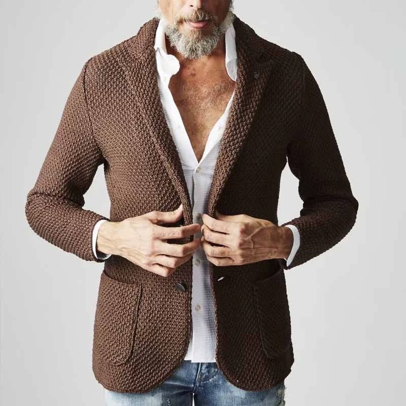 Casual Lapel Cardigan – Knitted Jacket Design (Casual Cardigan mit Kragen – Im Strickjacken-Look)