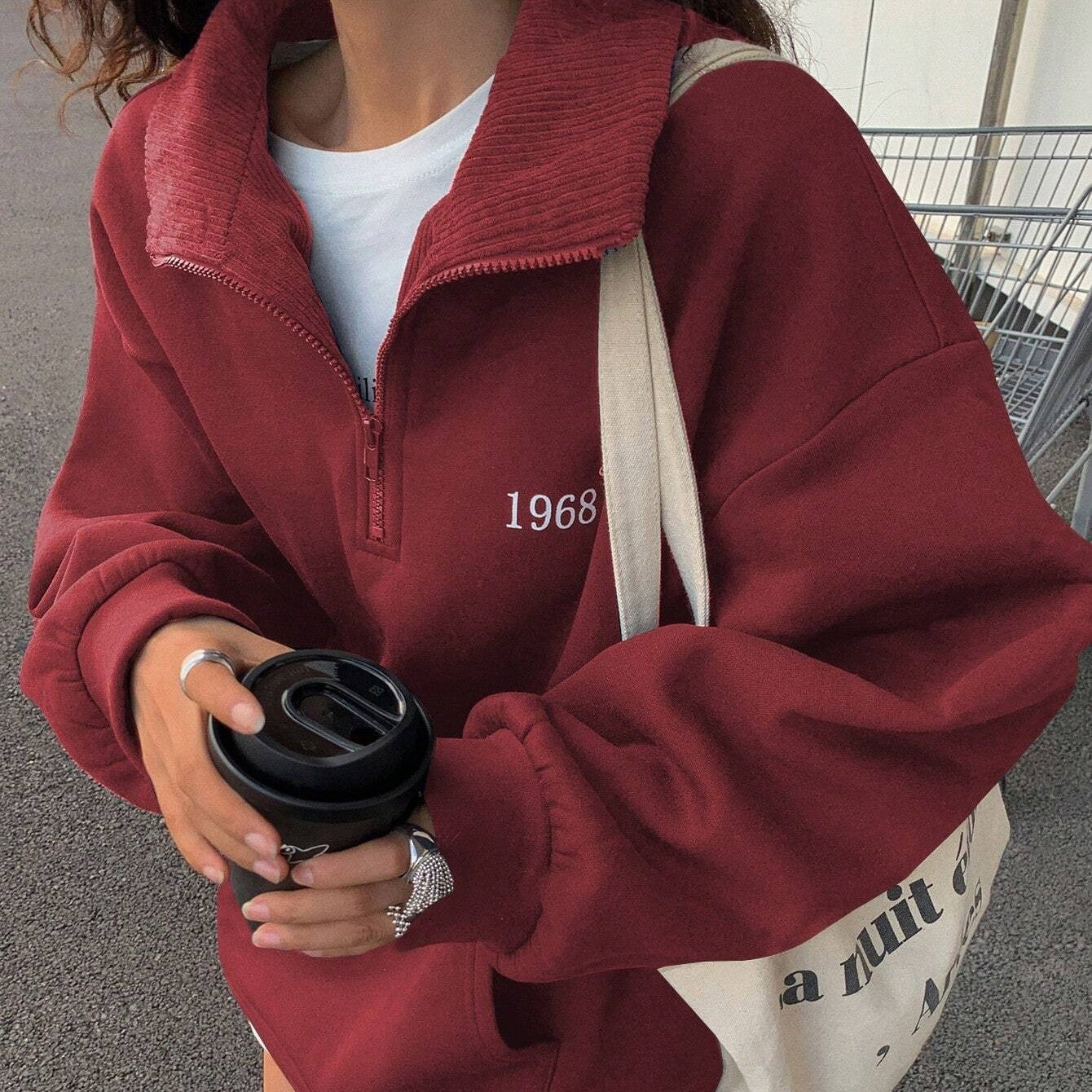 Loose Wool Collar Sweater (Lockerer Wollpullover Mit Kragen)