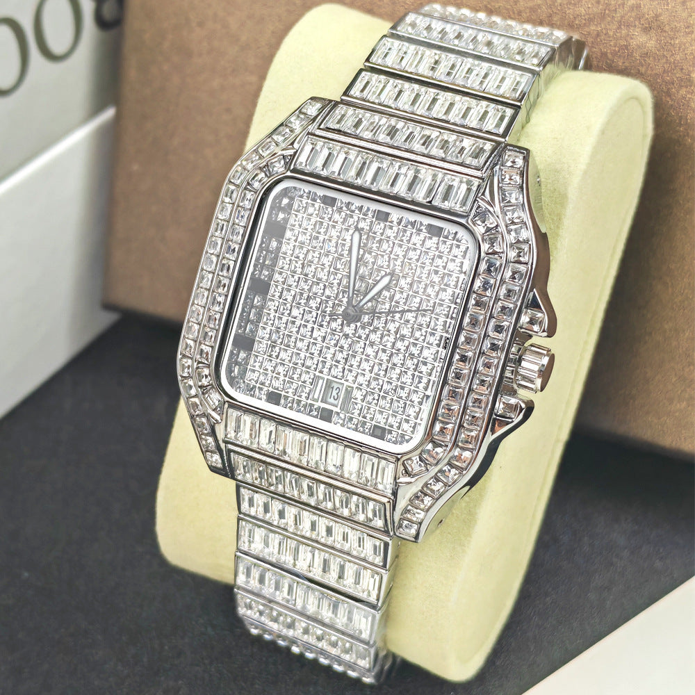 Versatile Men’s Hip-Hop Diamond Watch (Vielseitige Herren-Hip-Hop-Uhr mit Diamantbesatz)