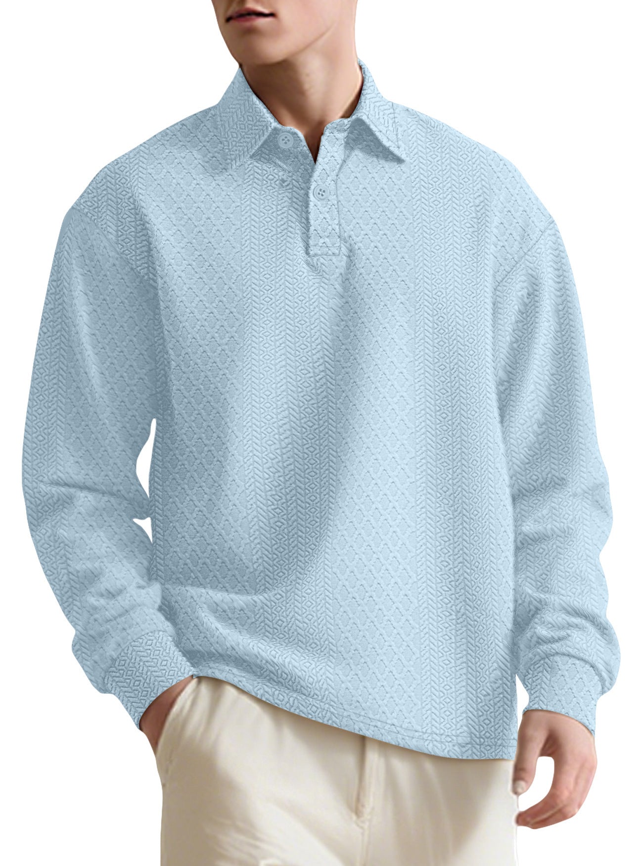 Modern Jacquard Polo Knit (Moderner Jacquard-Polo-Pullover)