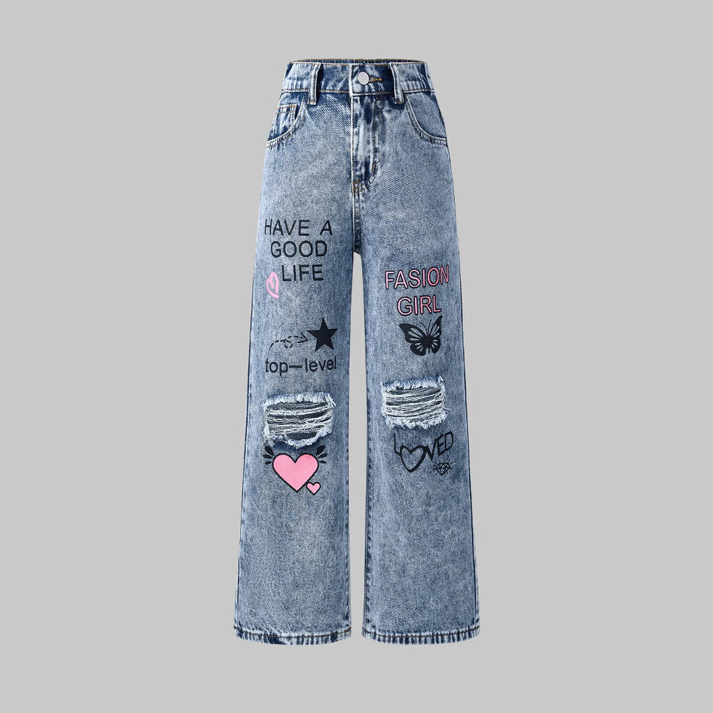 Modern Stylish Girl's Jeans (Moderne Stylische Mädchen-Jeans)