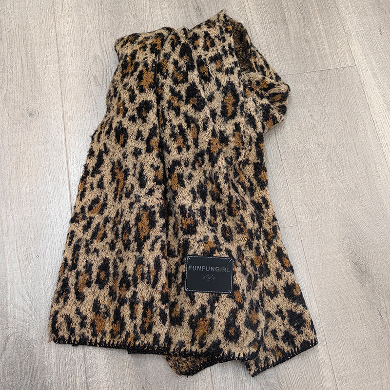 Leopard Print Fashion Scarf (Modischer Schal Mit Leopardenmuster)