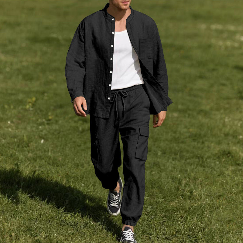 Breezy Resort Set – Lightweight Cardigan & Pants (Luftiges Resort-Set – Leichter Cardigan Mit Passender Hose)