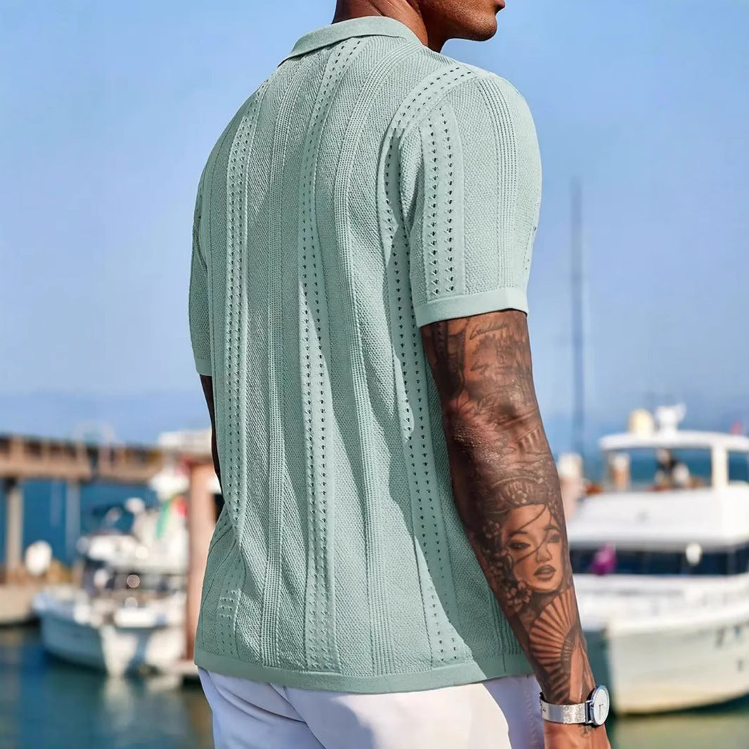 Luxury Breathable Knit Polo (Leichtes Edles Strick-Polo)