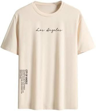 Loose Los Angeles T-Shirt with Elegant Print (Lockeres T-Shirt mit Eleganter LosAngeles-Aufschrift)