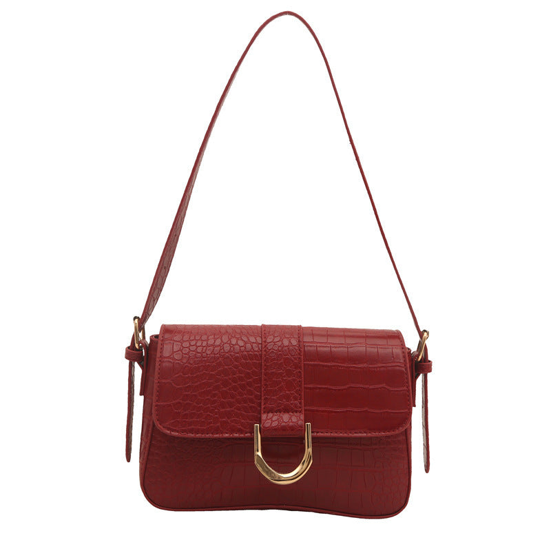 Classic Retro Clasp Shoulder Tote