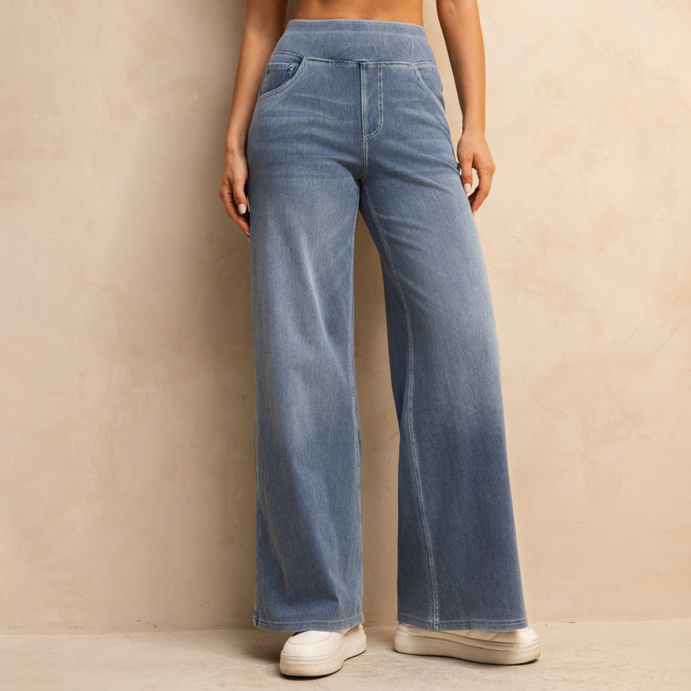 Blue Wide-leg Jeans With Flare Cut (Blaue Lockere Jeans)