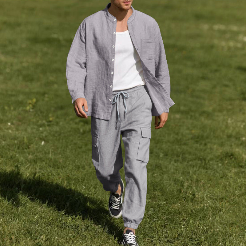 Breezy Resort Set – Lightweight Cardigan & Pants (Luftiges Resort-Set – Leichter Cardigan Mit Passender Hose)