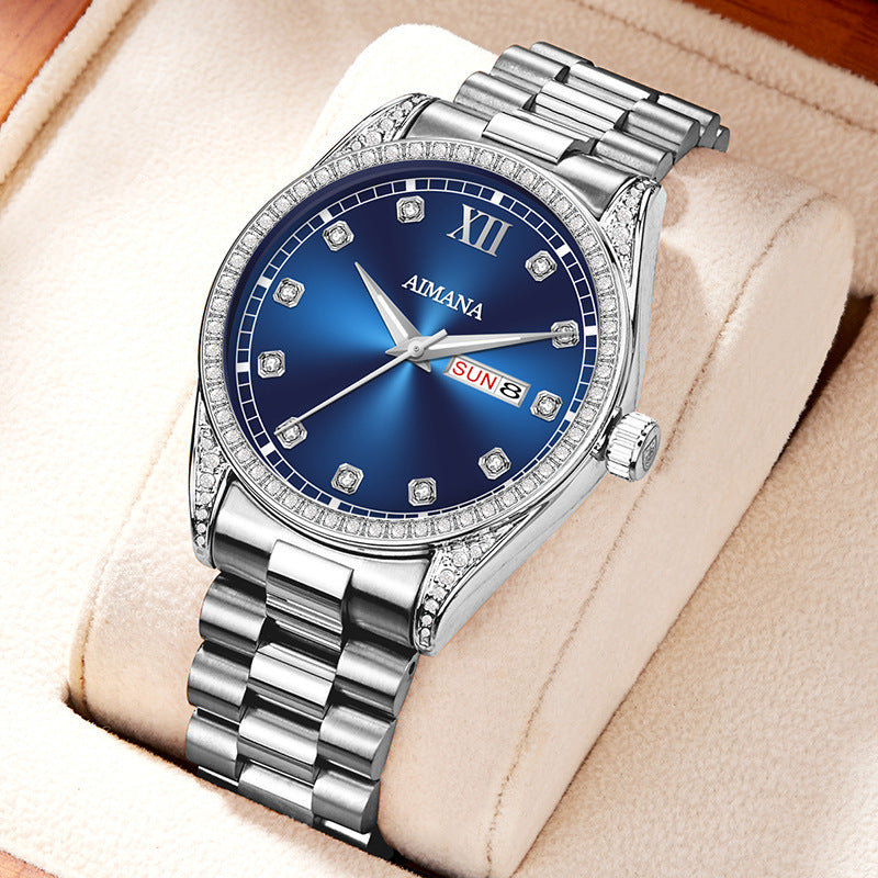 Luxus-Uhr im Designer-Stil mit Diamantzifferblatt (Designer Luxury Watch with Diamond Dial)