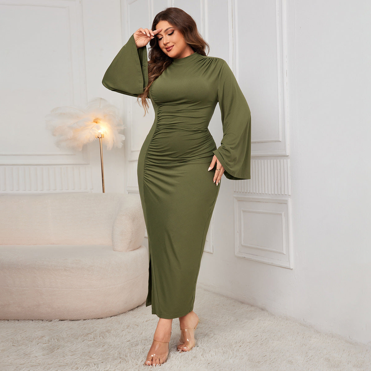 Elegant Bodycon Dress in Noble Green (Elegantes Figurbetontes Kleid in Edlem Grün)