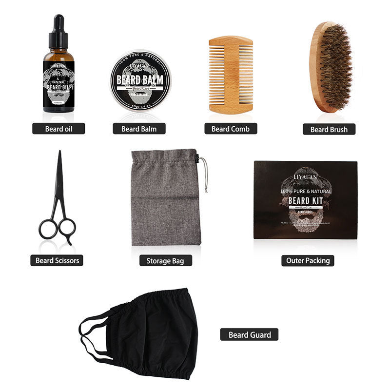 Beard Growth Kit For Men (Bartwachstums-Set Für Männer – Haarverstärker & Dichtere Schnurrbartpflege)