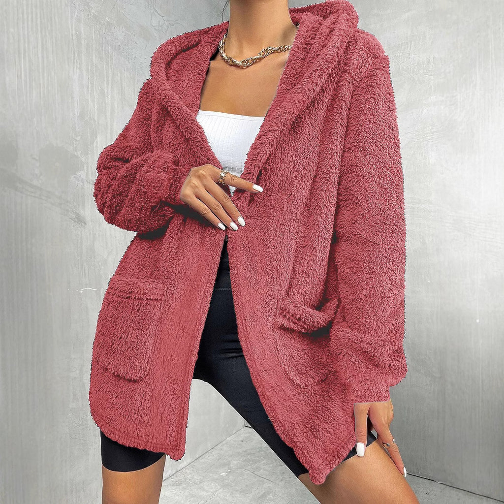 Fashion Hooded Fur Coat (Modischer Kapuzen-Pelzmantel)