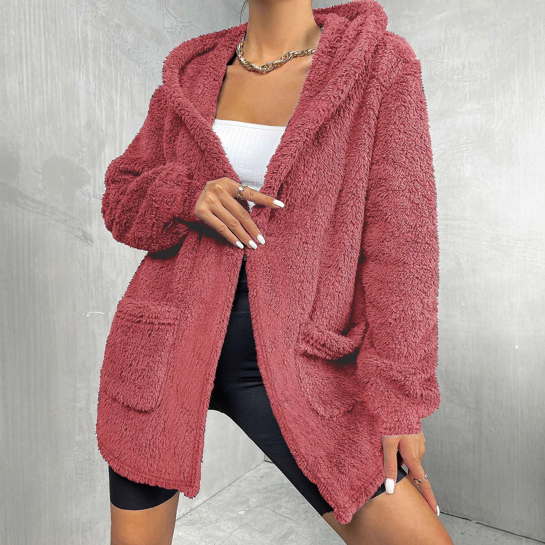 Fashion Hooded Fur Coat (Modischer Kapuzen-Pelzmantel)