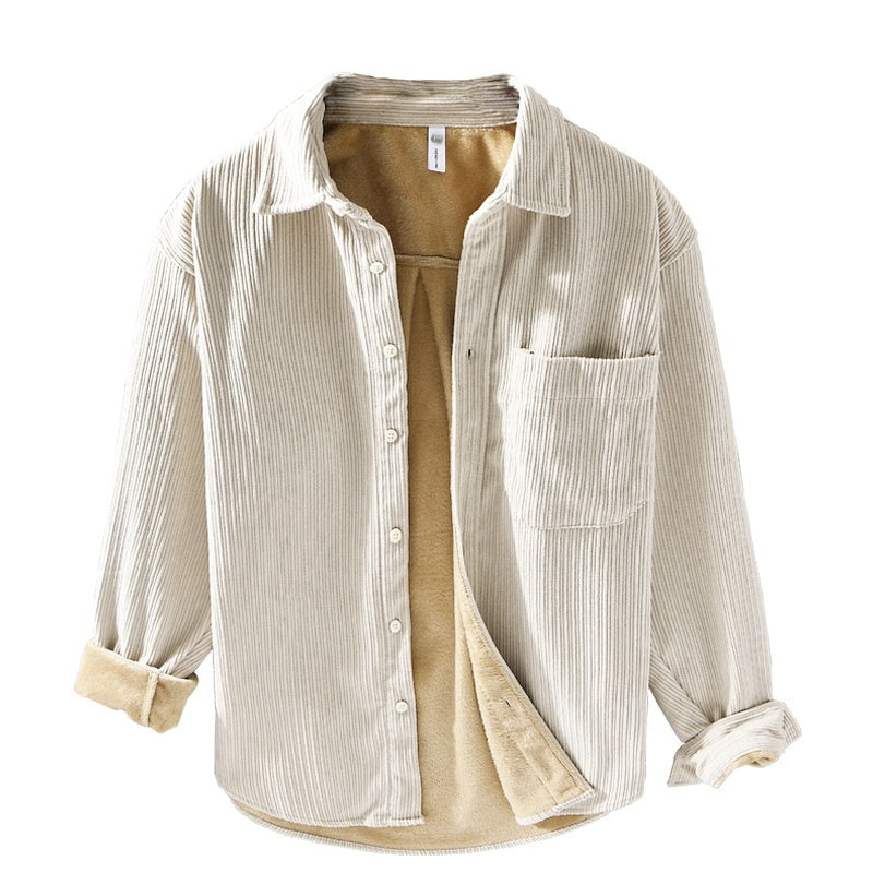 Casual Velvet Shirt with a Classic Design (Samtshirt mit klassischem Design)