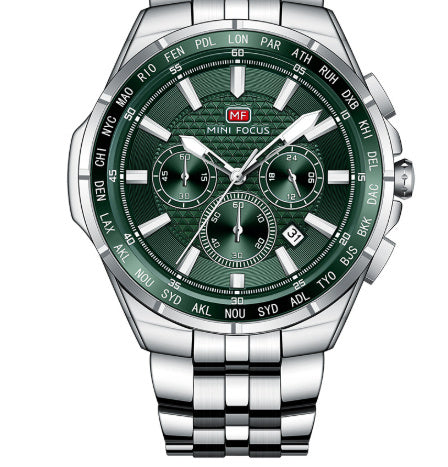 Classic Steel Strap Luminous Quartz Watch (Klassische Quarzuhr mit Edelstahlarmband und Leuchtzifferblatt)