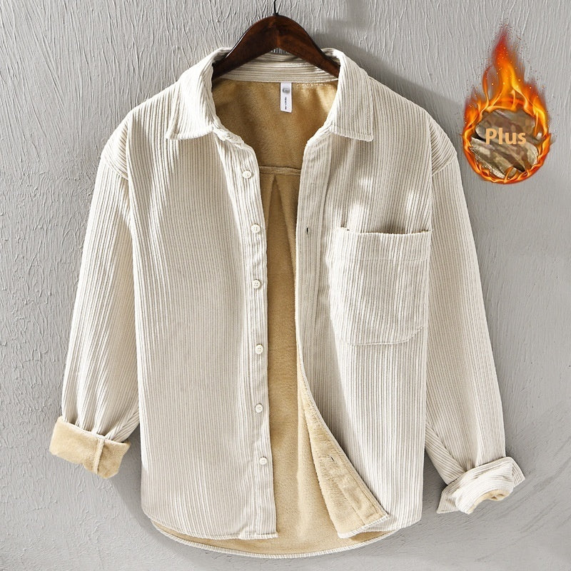 Casual Velvet Shirt with a Classic Design (Samtshirt mit klassischem Design)