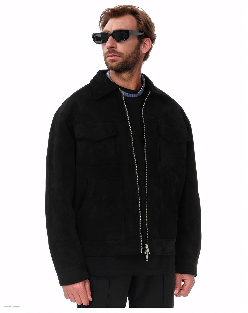 Luxury Cargo Jip Jacket With Shearling Accents (Luxuriöse Cargo-Jacke - Amiri-Style)