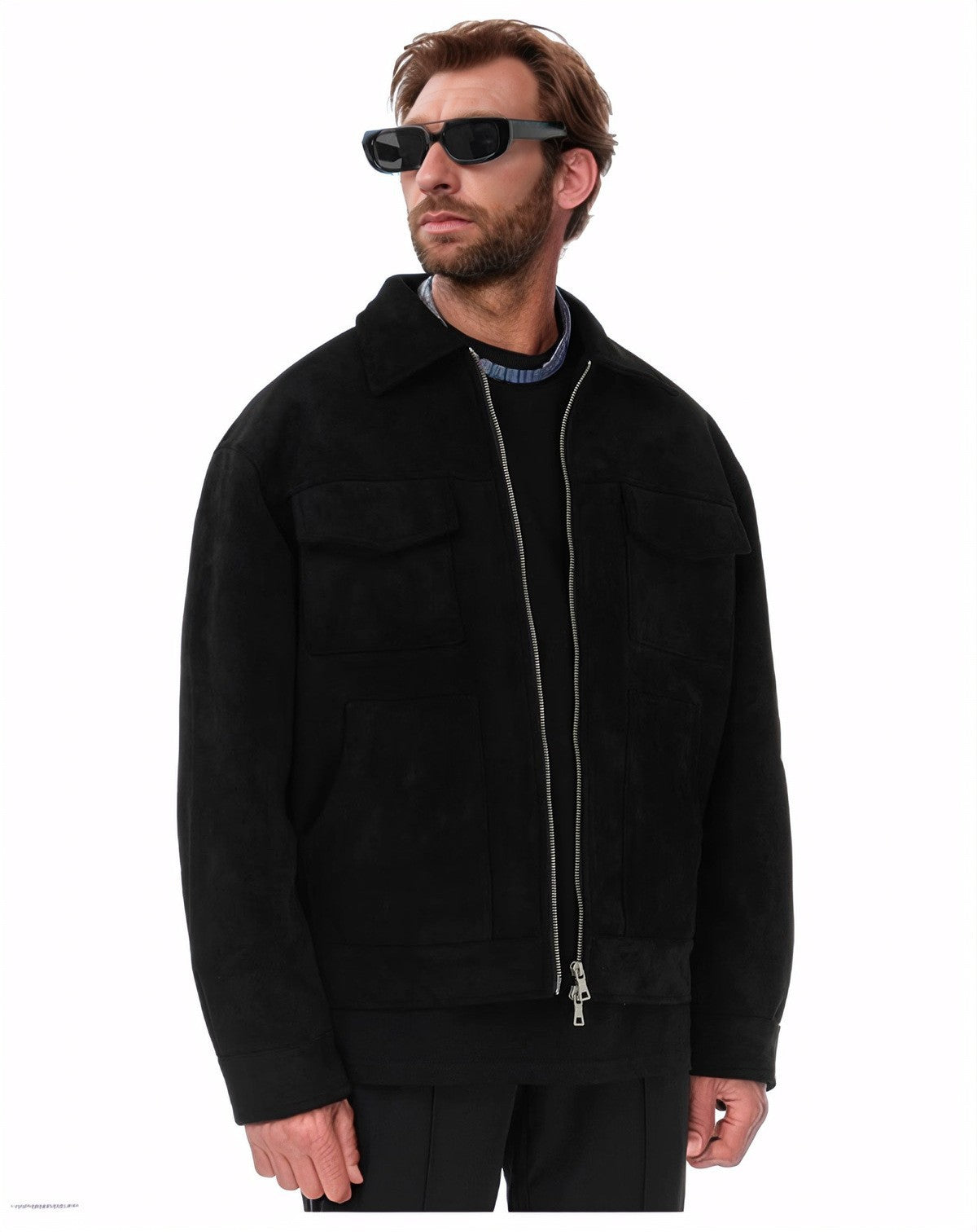 Luxury Cargo Jip Jacket With Shearling Accents (Luxuriöse Cargo-Jacke - Amiri-Style)