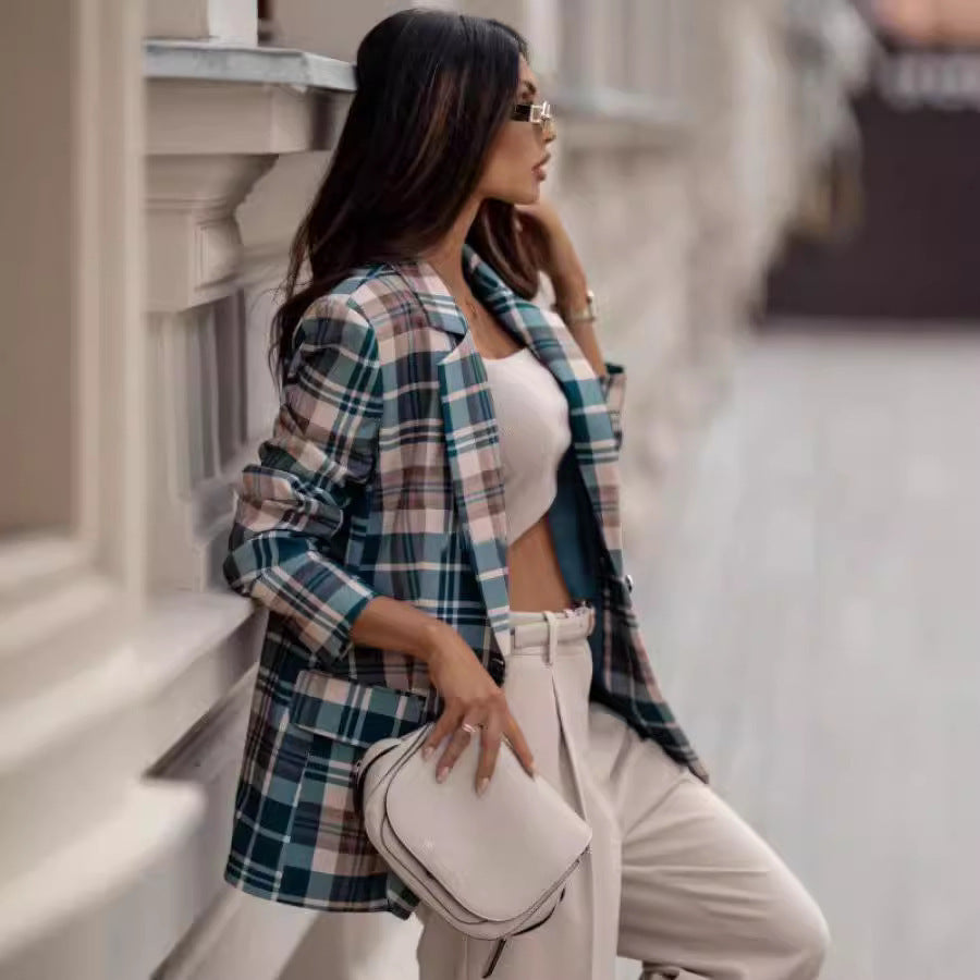 Chic Plaid Blazer (Eleganter Karo-Blazer)