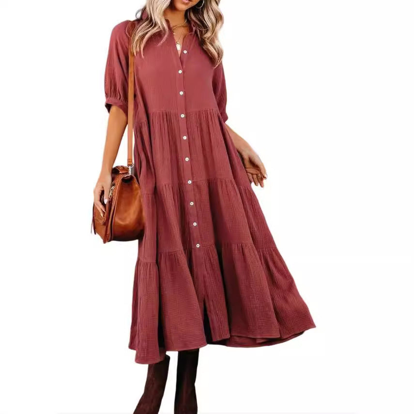Timeless Button Dress (Elegantes Knopfkleid - Zeitlos & Modern)