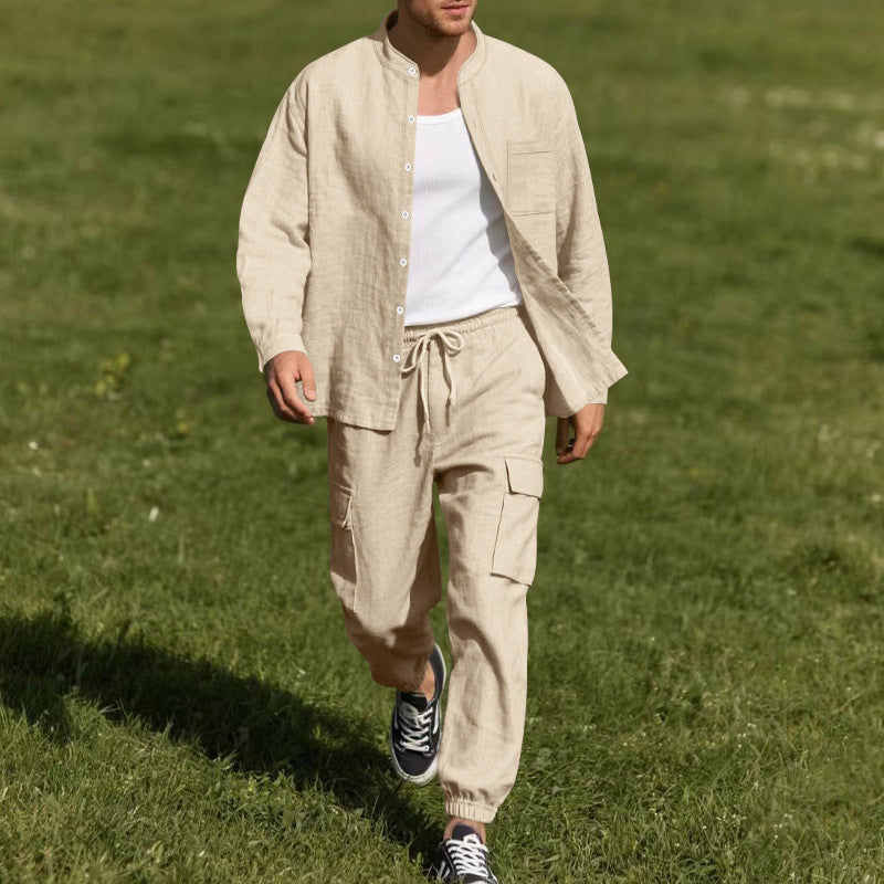 Breezy Resort Set – Lightweight Cardigan & Pants (Luftiges Resort-Set – Leichter Cardigan Mit Passender Hose)