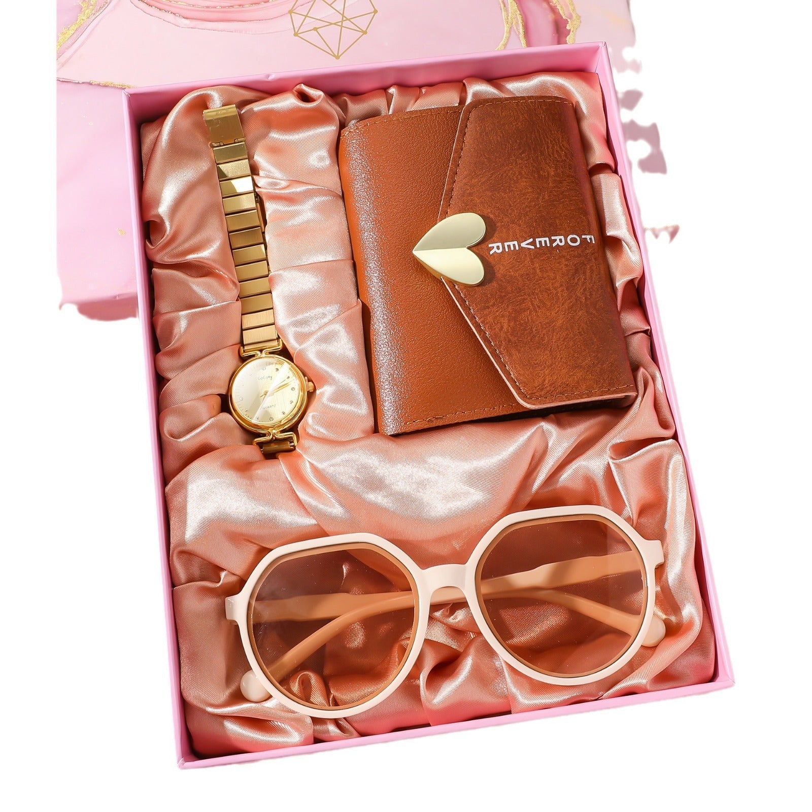 Elegant Ladies’ Set – Watch, Wallet & Sunglasses (Elegantes Damen-Set mit Uhr, Portemonnaie & Brille)